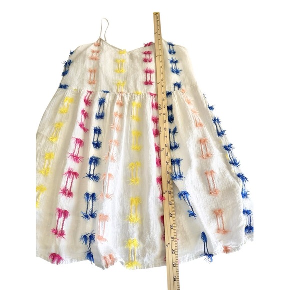 Lou & Grey For Loft Fringe Cami Dress Flirty Colorful Babydoll Airy Girlie Sz S - Picture 6 of 11